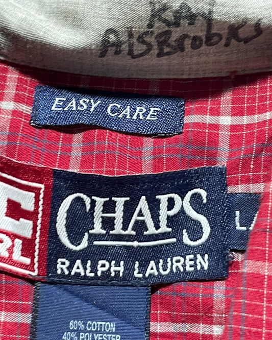Chaps Red Cotton Shirt For Men XL