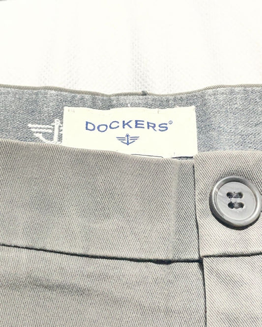 Dockers Gray Cotton Dress Pant For Men XL