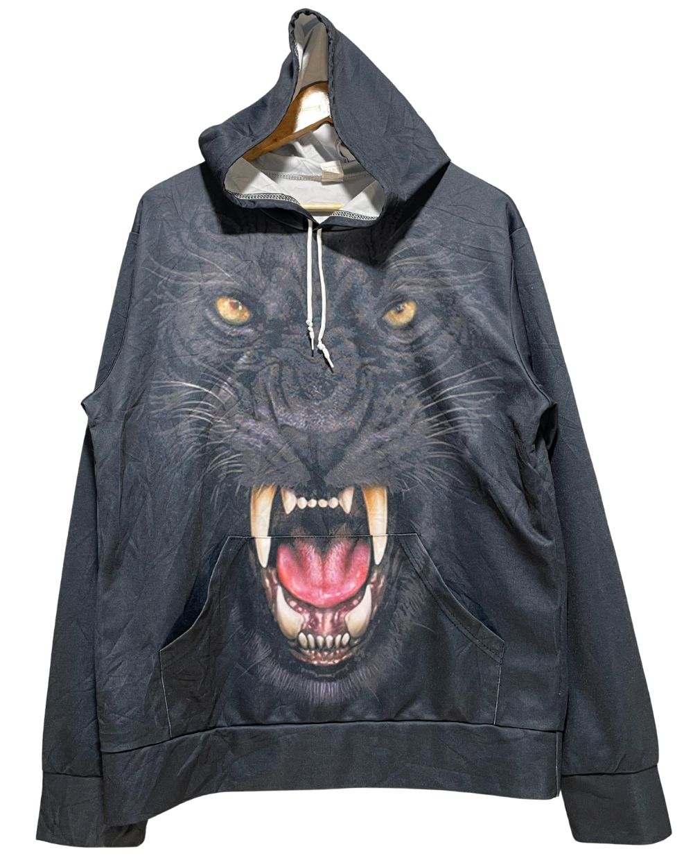 3D Print Black For Men Hoodie L