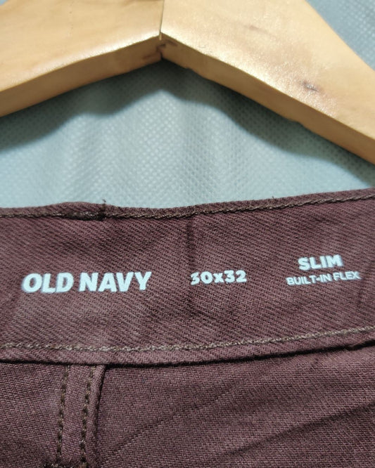 Old Navy Maroon Denim Jeans For Men M