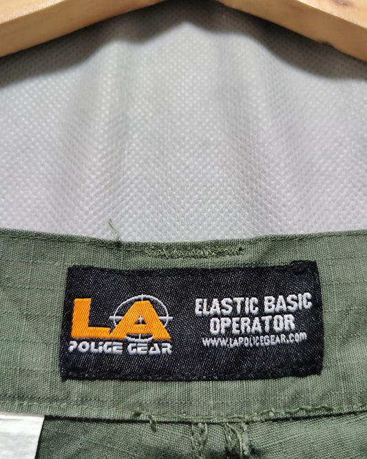 LA Police Gear Green Cotton For Men Cargo Pant M