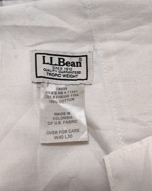L.L.Bean Cream Cotton For Men Cargo Pant L