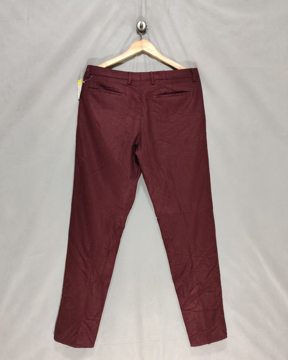 Zara Maroon Cotton Dress Pant For Men M