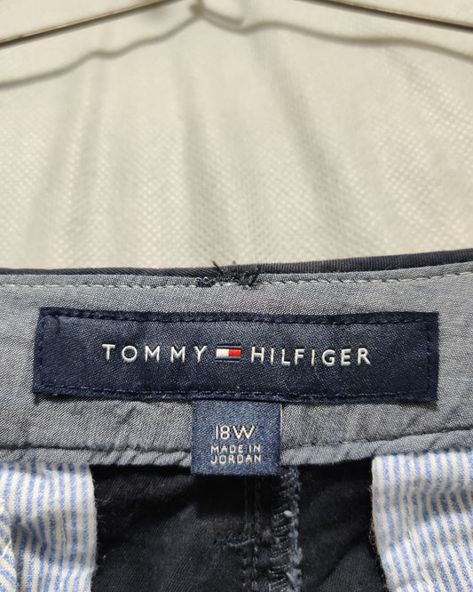 Tommy Hilfiger Blue Cotton Dress Pant For Men XL
