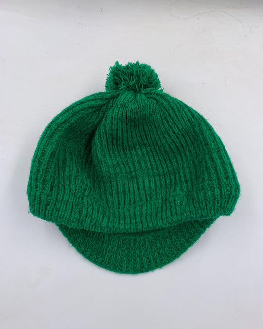 Preloved Label Green Winter Cap For Women