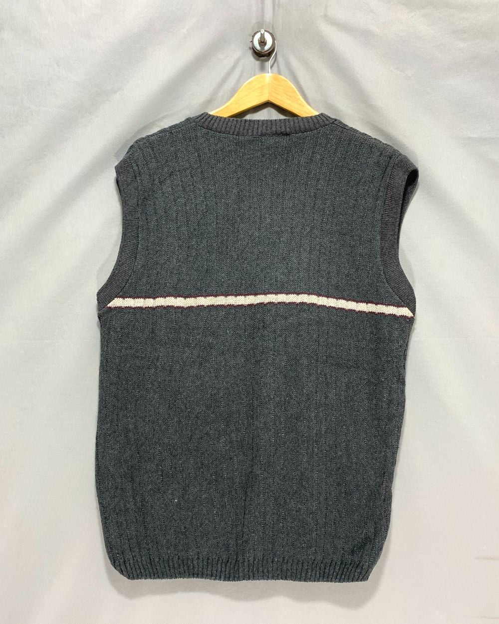 Faded Glory Gray For Men Vest Sweater M