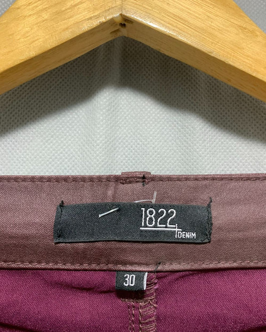 1822 Denim Maroon Jeans For Women M