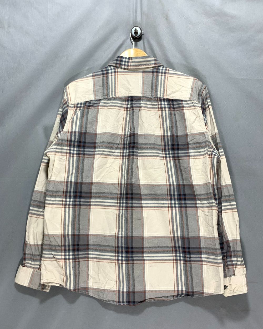 Eddie Bauer Cream Falalen Winter Shirt For Men Large