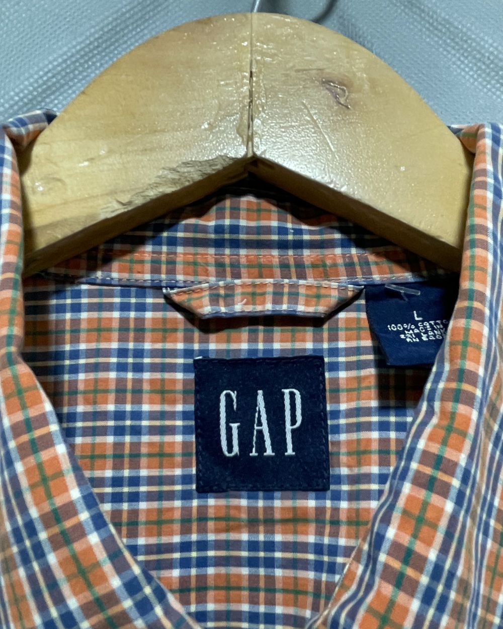 Gap Orange Cotton Shirt For Men L
