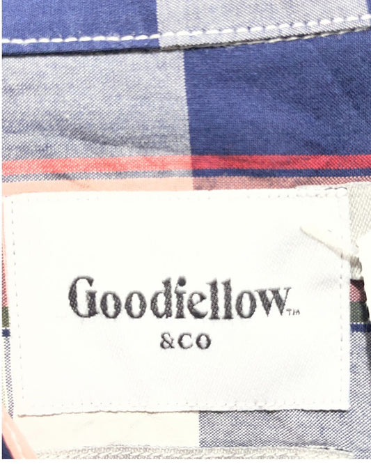 Goodfellow Blue Cotton Shirt For Men XXL