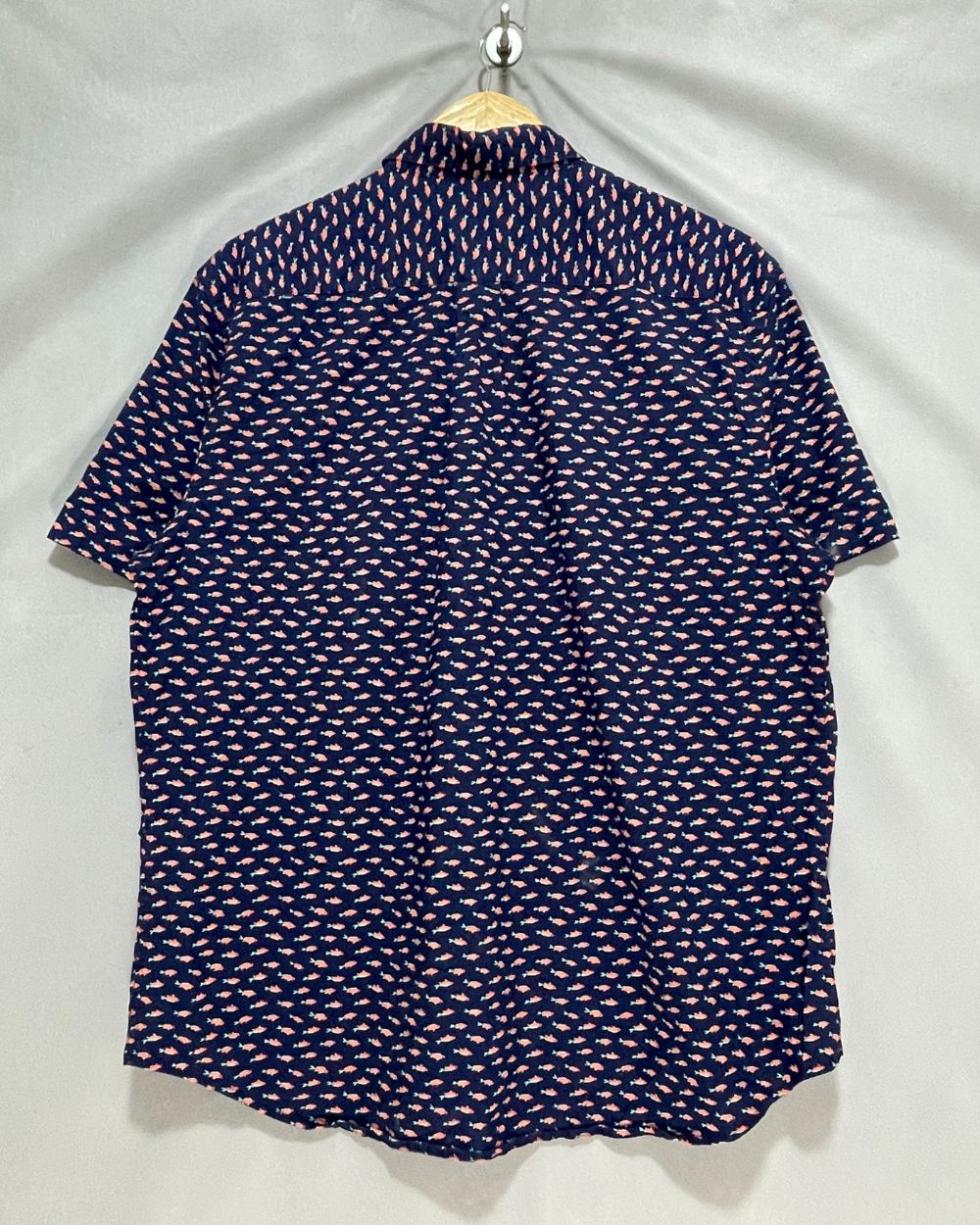 Old Navy Blue Cotton Shirt For Men Large