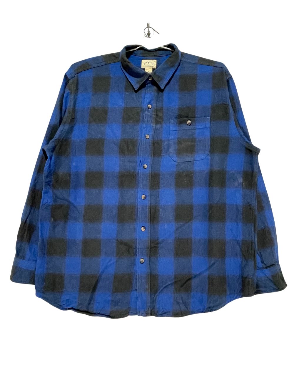 Blue Mountain Blue Cotton Shirt For Men XL