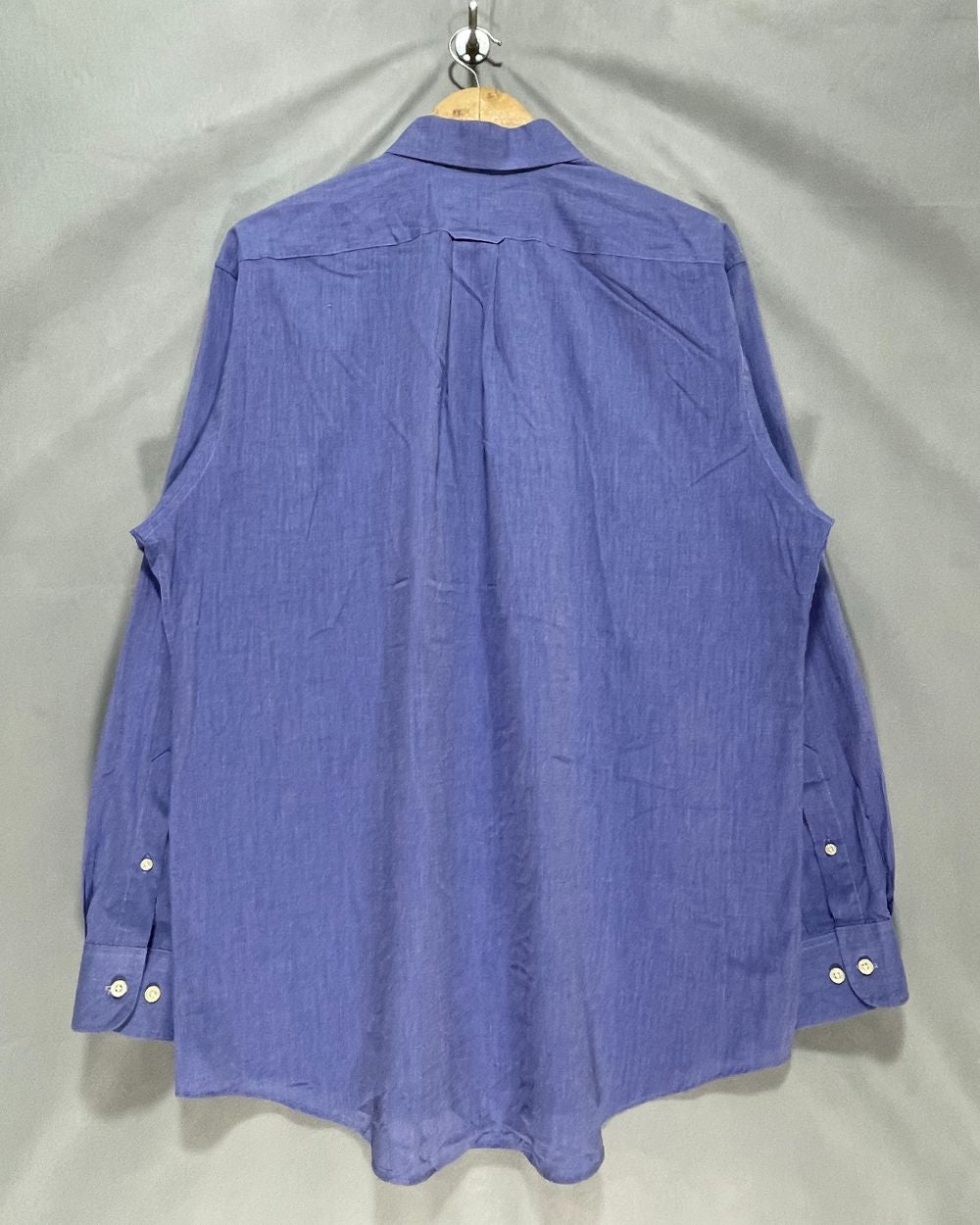 Barrington Blue Cotton Shirt For Men Large