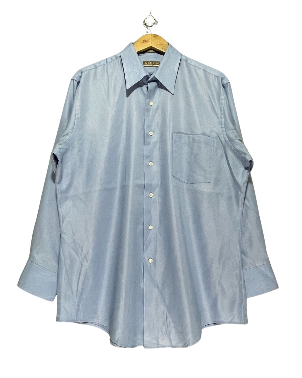 Van Heusen Blue Cotton Shirt For Men L