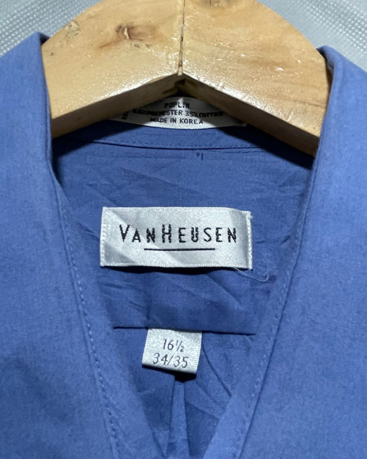 Van Heusen Blue Cotton Shirt For Men XL