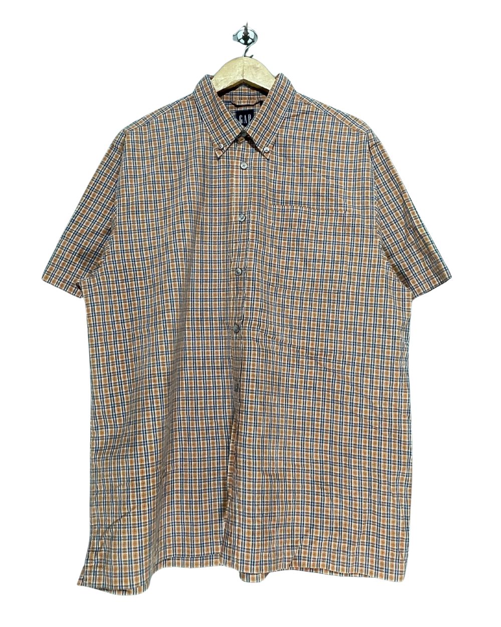 Gap Orange Cotton Shirt For Men L