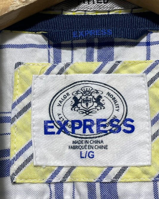 Express Yellow Cotton Shirt For Men Large | Preloved Labels