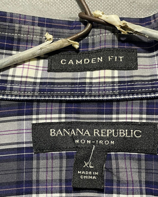 Banana Republic Blue Cotton Shirt For Men X Large | Preloved Labels