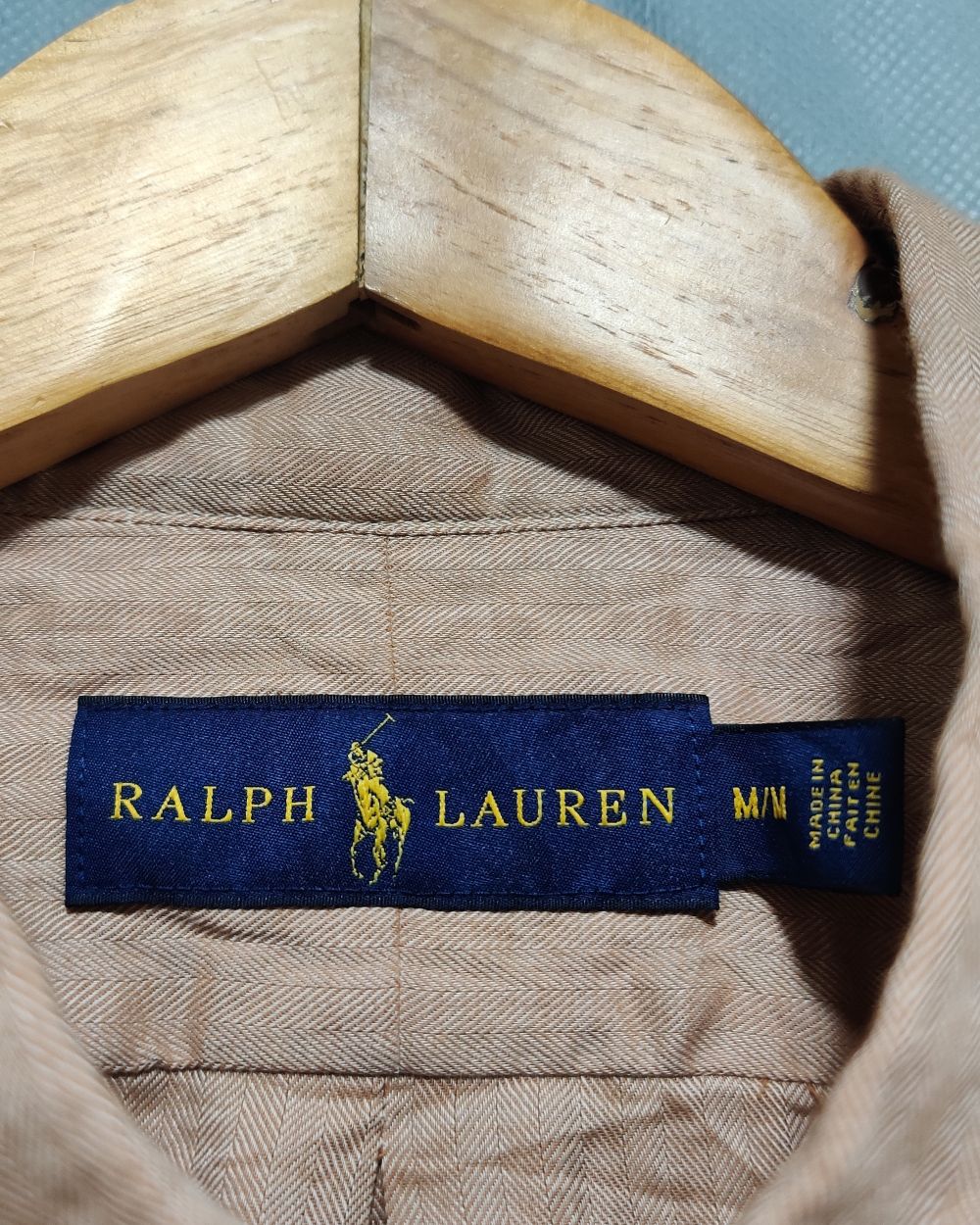 Polo Ralph Lauren Cream Cotton Shirt For Men M