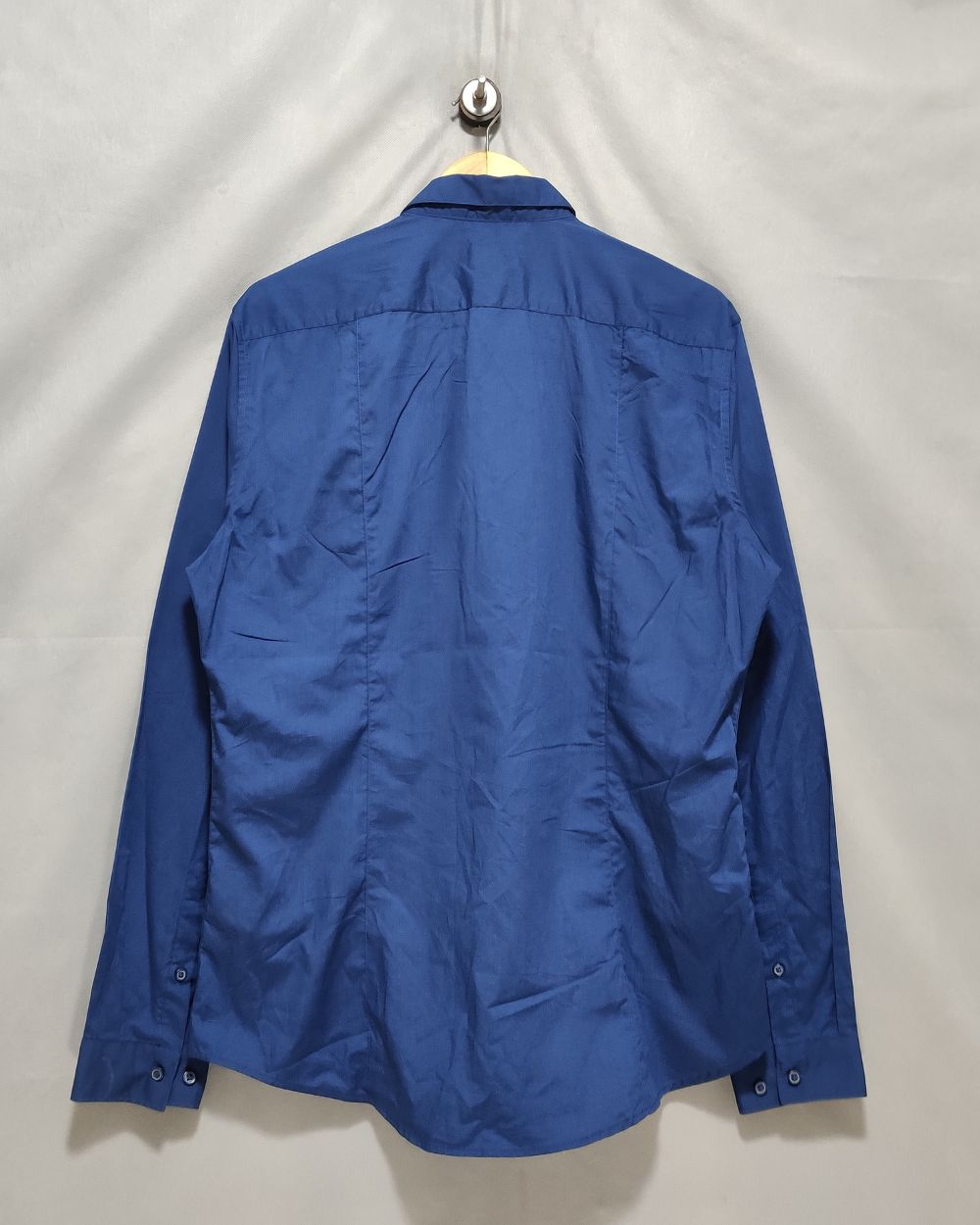 H&M Blue Cotton Shirt For Men L