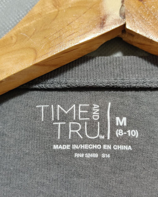 Time And Tru Gray T Shirt For Men M