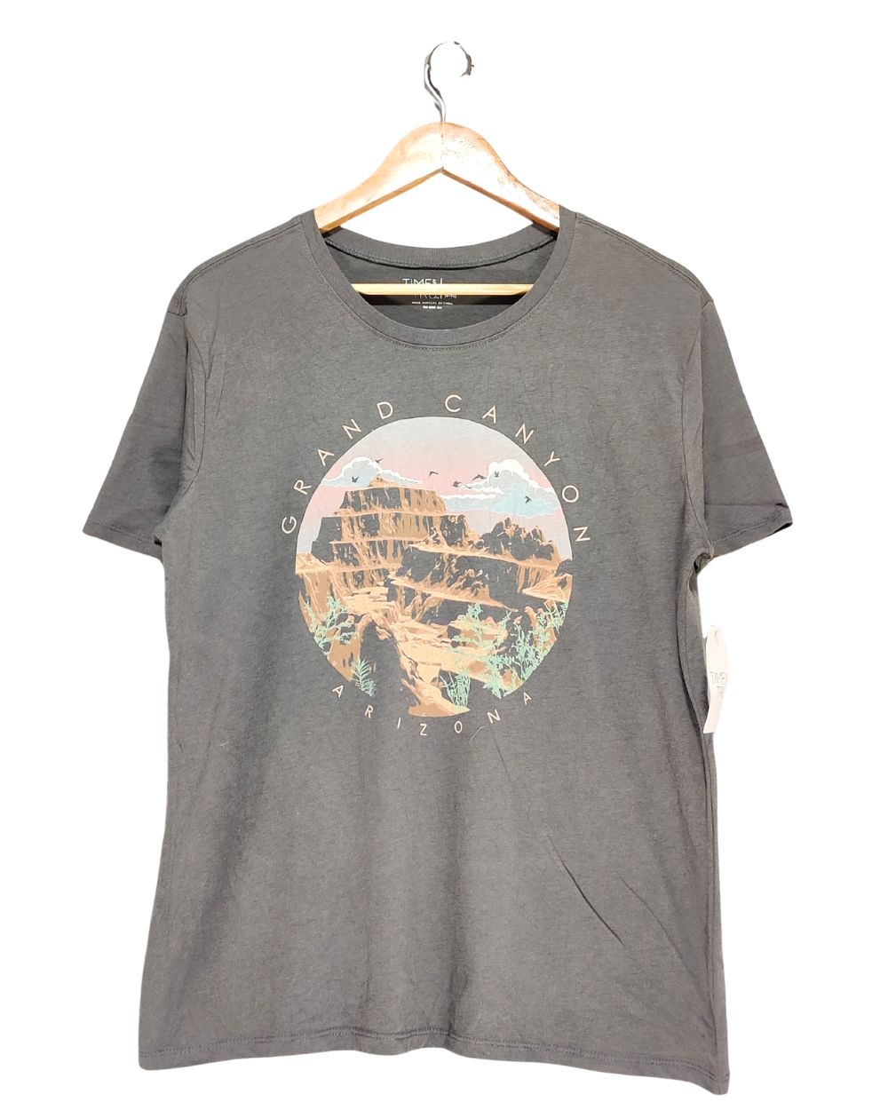 Time And Tru Gray T Shirt For Men M
