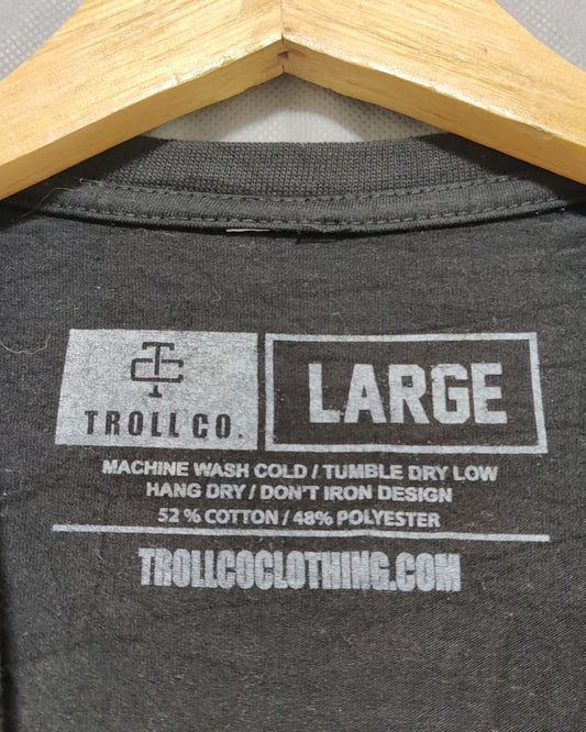 Troll Co Black T Shirt For Men Large