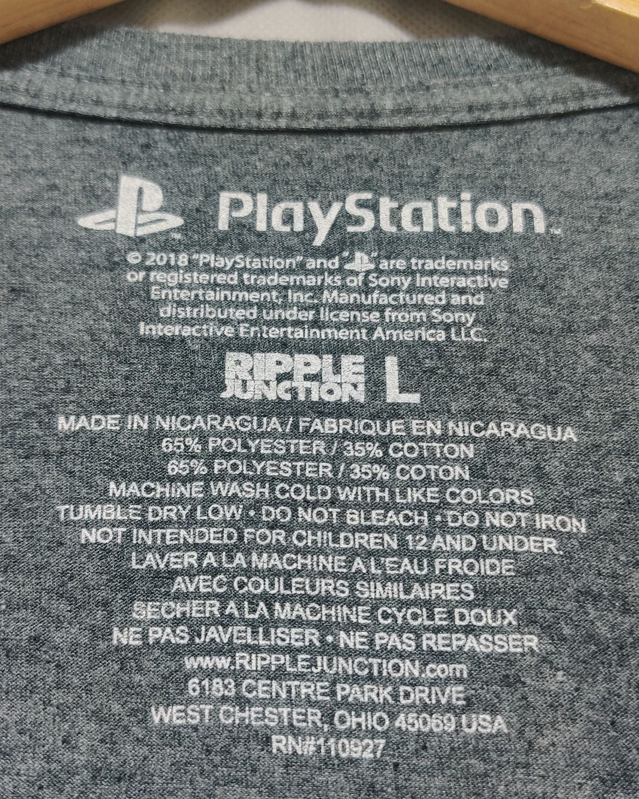 Play Station Black T Shirt For Men Large