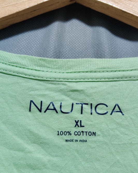 Nautica Green T Shirt For Men Large