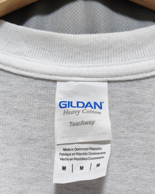 Gildan White T Shirt For Men M