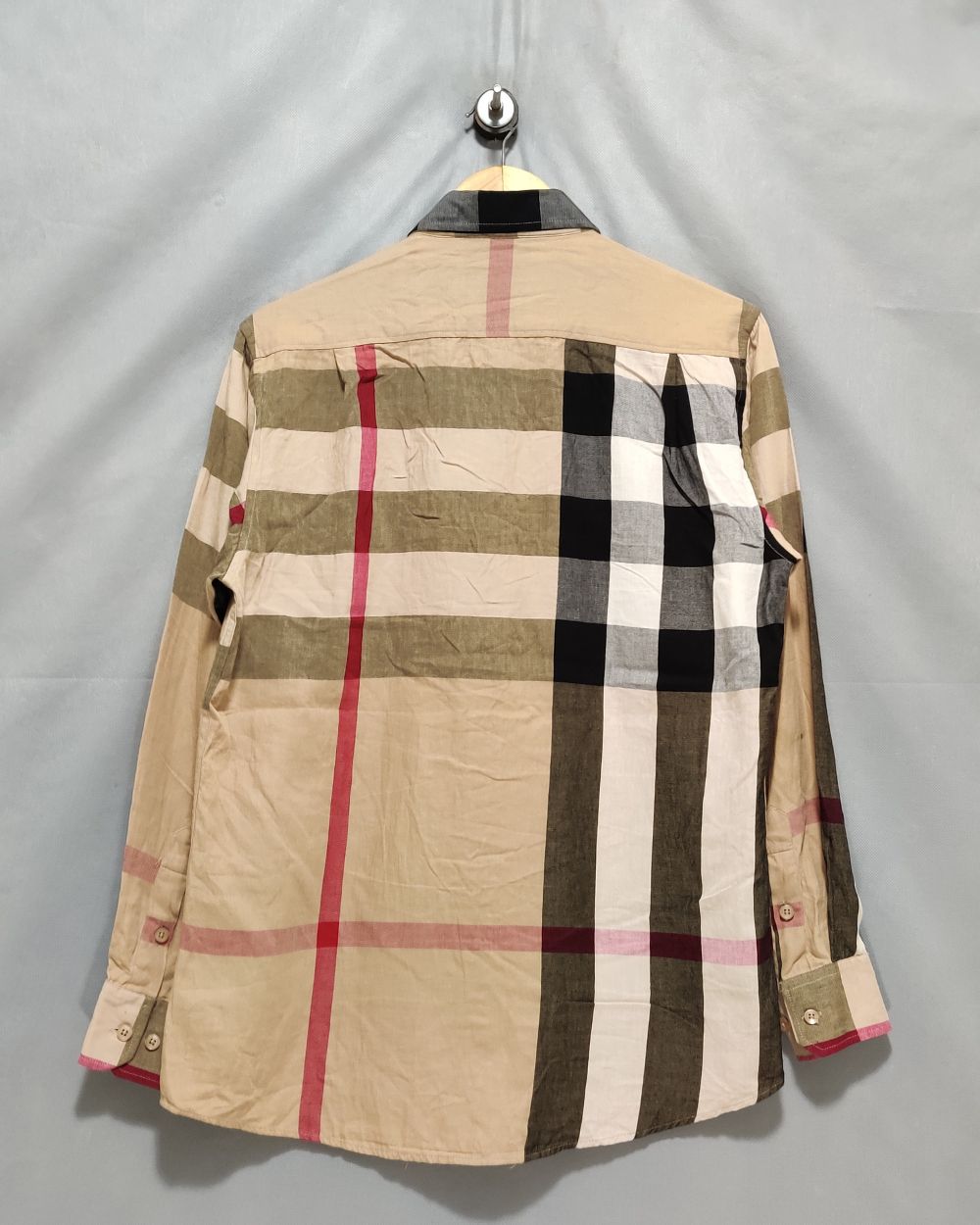 Burberry Cream Cotton Shirt For Men M