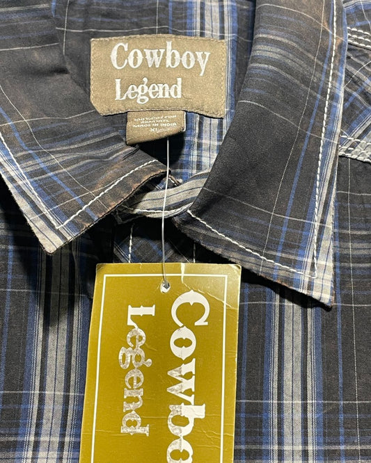 Cowboy Legend Black Cotton Shirt For Men XL
