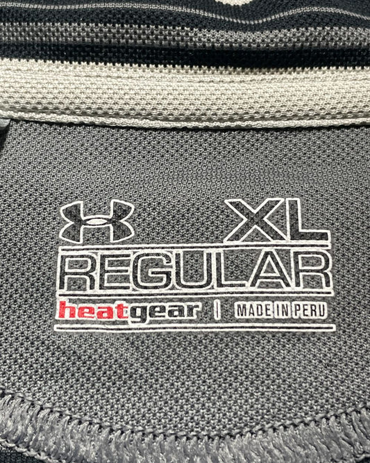 Under Armour Gray Cotton Polo T Shirt For Men XL