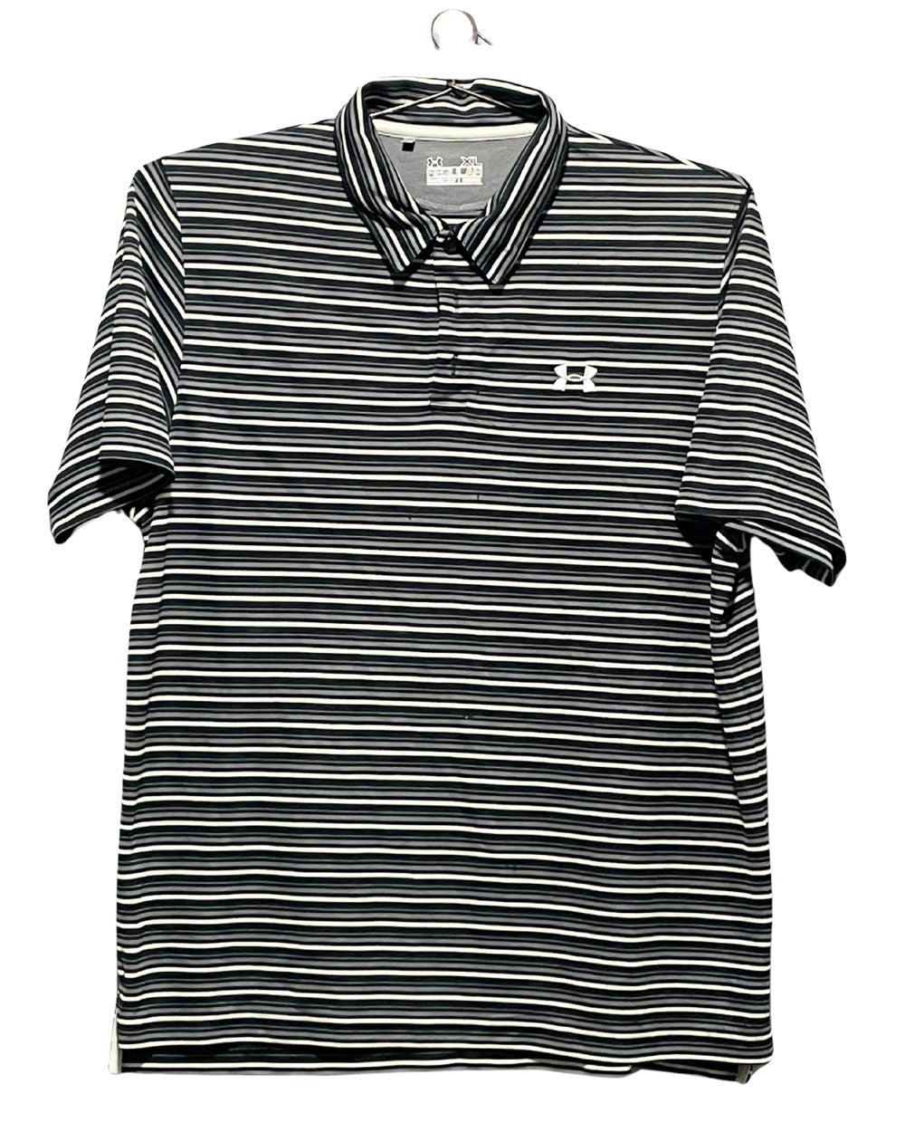 Under Armour Gray Cotton Polo T Shirt For Men XL