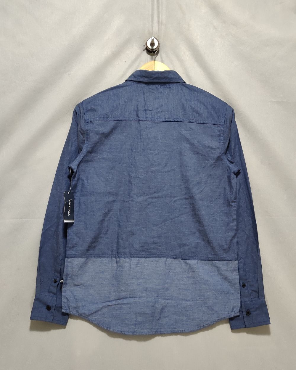 Nautica Blue Cotton Shirt For Men S