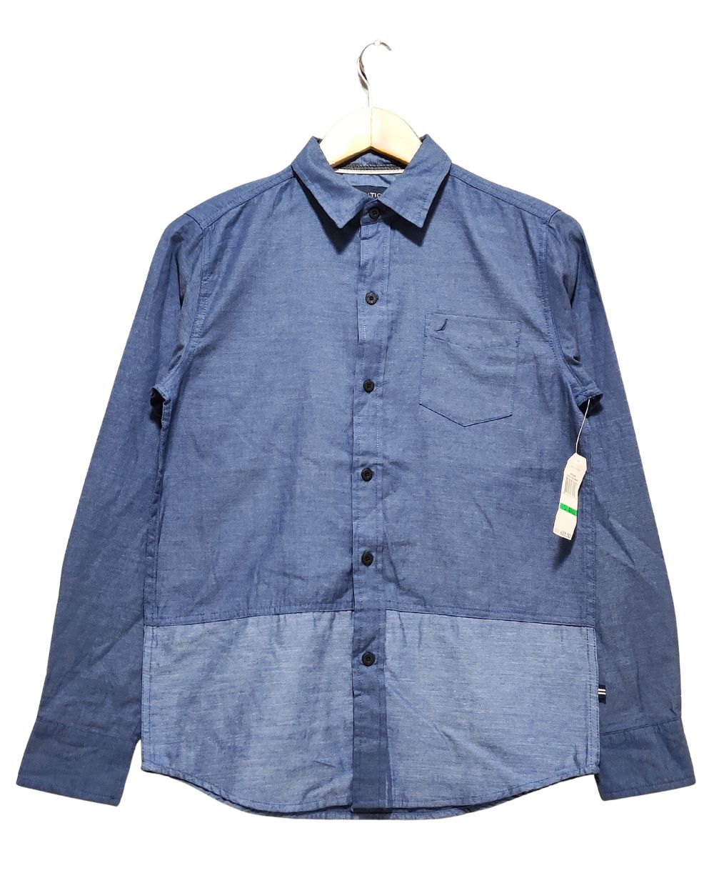Nautica Blue Cotton Shirt For Men S