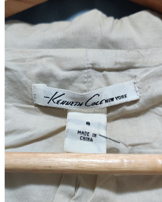 Kenneth Cole New York Cream Coat For Women Medium