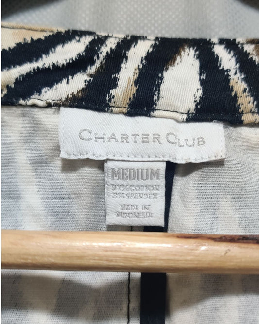 Charter Club Leopard Coat For Women Medium