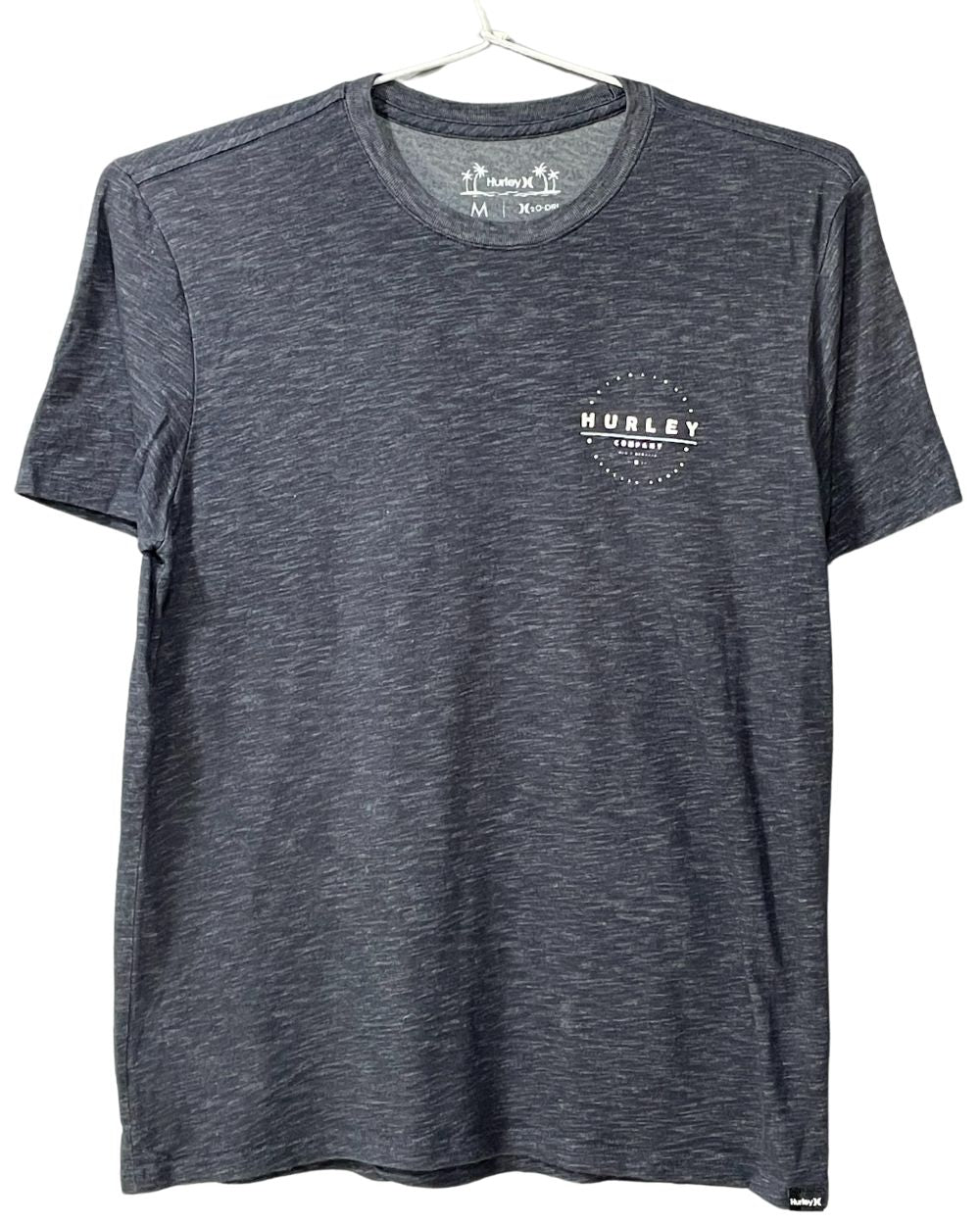 Hurley Gray Cotton T Shirt For Men Medium