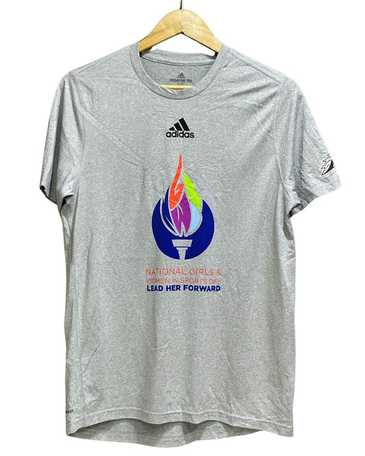 Adidas Gray  Sports For Men T Shirt S