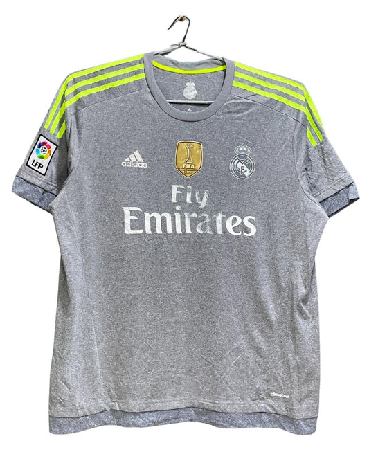 Adidas Real Madrid Fly Emirates Gray Sports For Men T Shirt X Large
