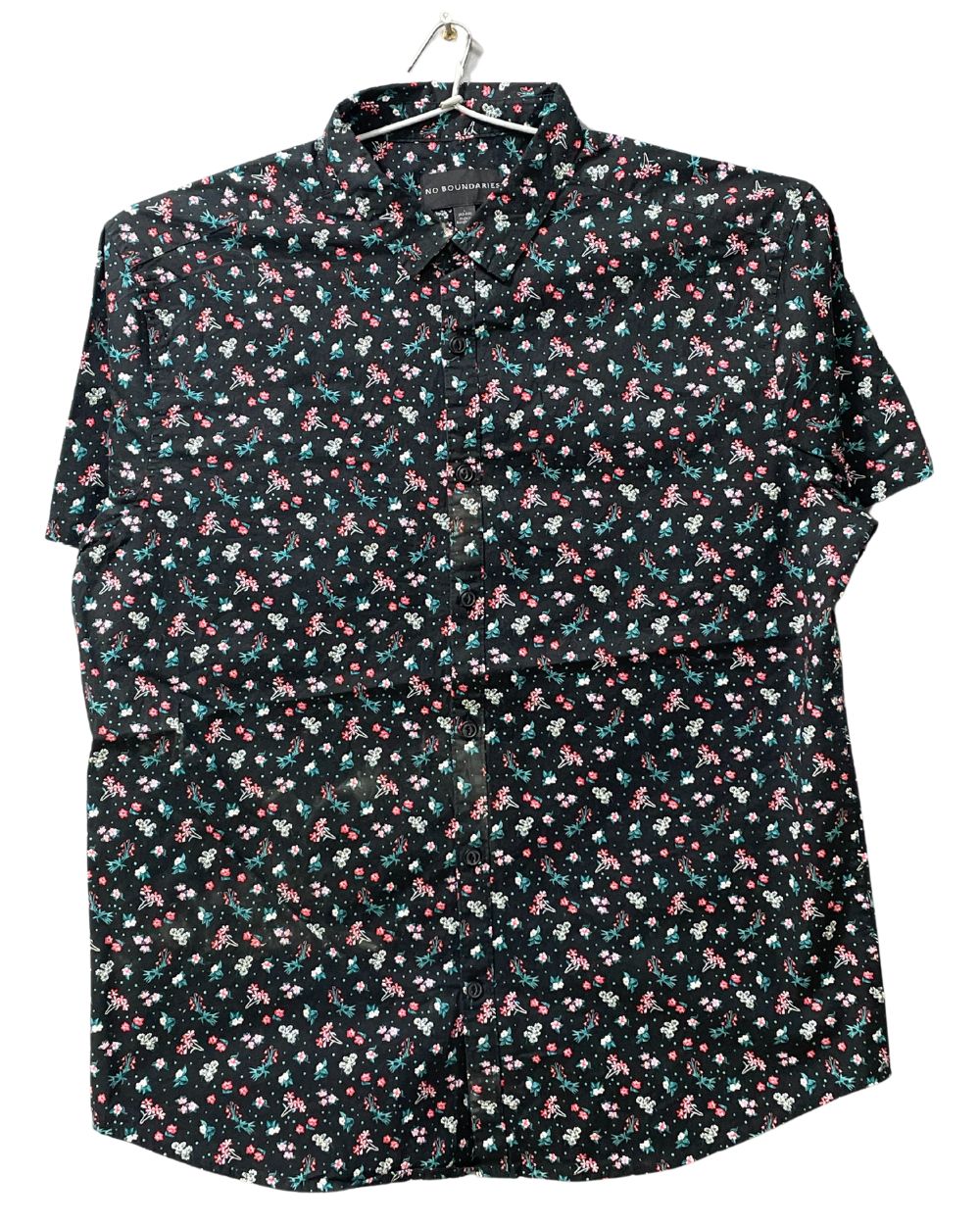 No Boundaries Black Cotton Shirt For Men Large