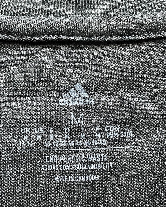 Adidas Black Polyester Jersey Sport For Women T Shirt Medium - Preloved Labels