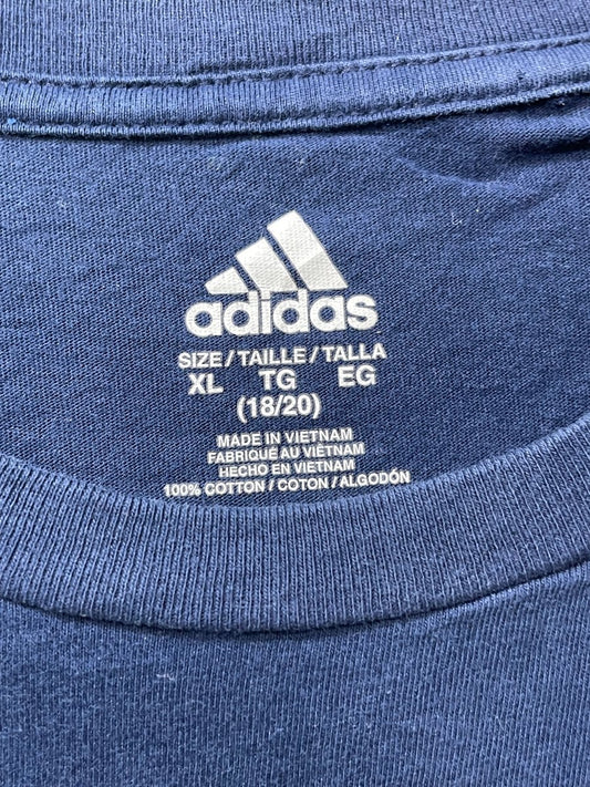 Adidas Blue Cotton T Shirt For Men L - Preloved Labels
