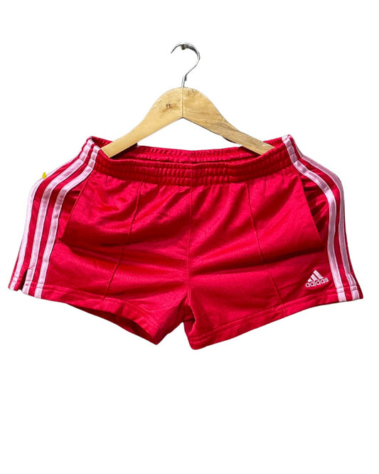 Adidas Red Sport Gym Short For Women Large - Preloved Labels
