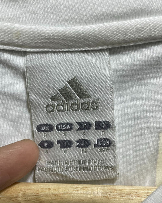 Adidas White Polyester Jersey Sport For Women T Shirt Medium - Preloved Labels