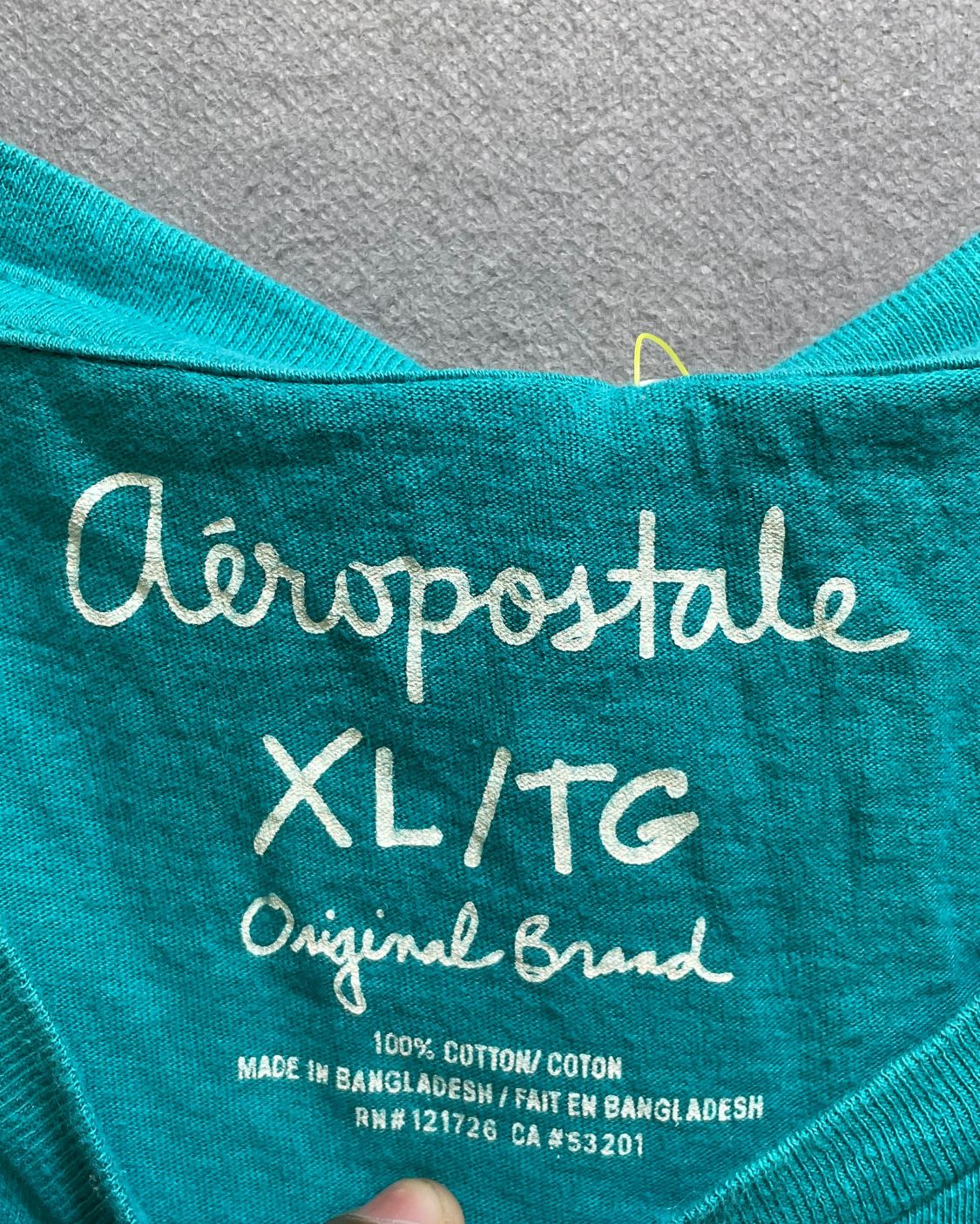 Aeropostale Green Cotton For Women T Shirt S - Preloved Labels