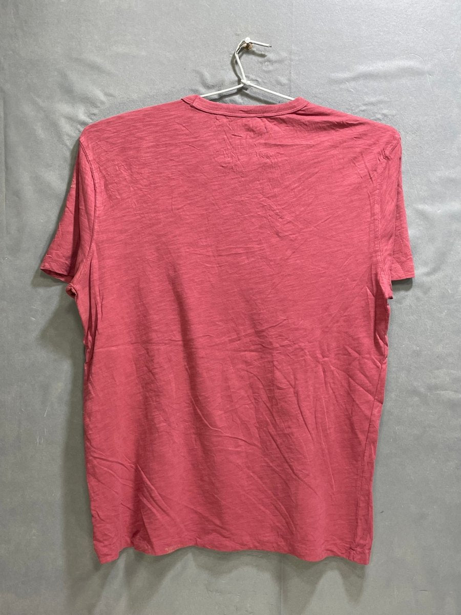 American Eagle Maroon Cotton T Shirt For Men M - Preloved Labels