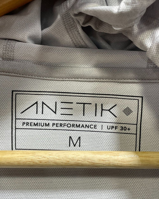 Anetik Grey Polyester Jersey Sport For Women Hood T Shirt Medium - Preloved Labels