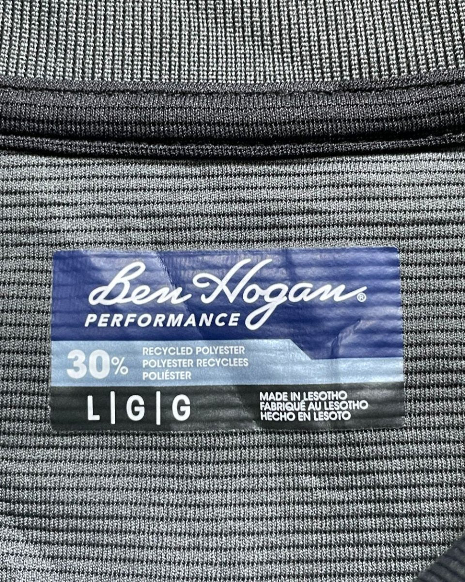 Ben Hogan Grey Polyester Sport Polo T Shirt For Men Large - Preloved Labels